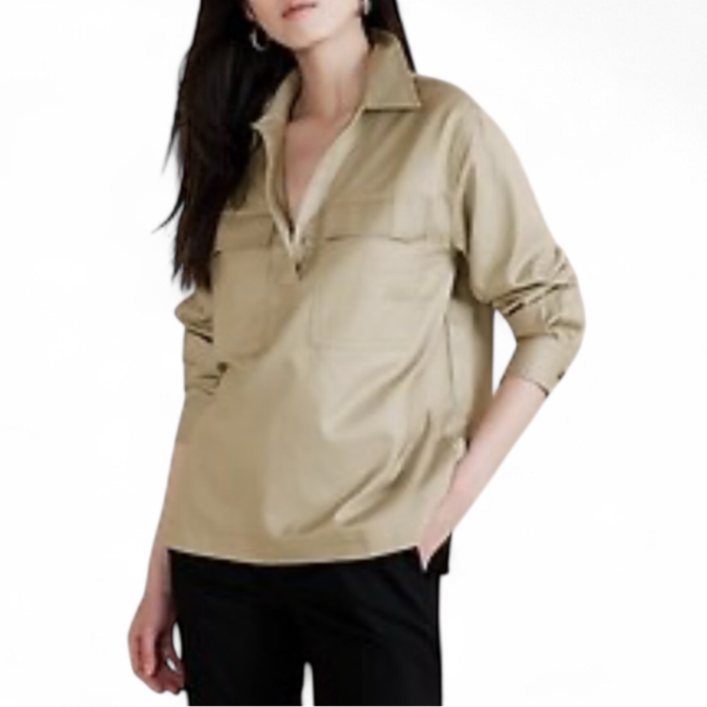 NWT Banana Republic Double- Pocket Popover Blouse